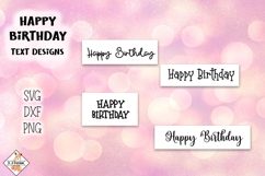 Happy Birthday Text Designs SVG DXF PNG Product Image 1