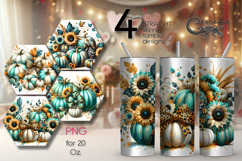 Pumpkin season | 4 fall Skinny Tumbler Sublimation designs P Product Image 1