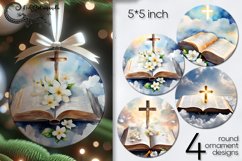 Christian Faith | Bible Xmas round ornaments sublimation PL Product Image 1