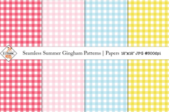 Seamless Summer Gingham Patterns | Digital papers Product Image 1