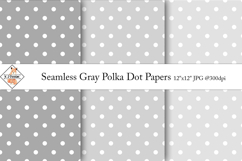 Seamless Grey Polka Dot Digital Papers Product Image 1