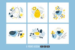 Cute birds pattern, Floral paper. Product Image 4