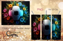 Football | Skinny tumbler sublimation, brutal design PLUS4 Product Image 1