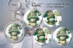 Christmas snowman | 4 cute Xmas bookmarks sublimation PLUS4 Product Image 1