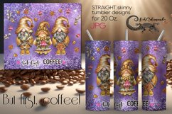 Coffee gnome | Skinny tumbler Sublimation design PLUS4 Product Image 1