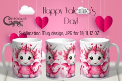 Valentine dragon | LOVE pink Mug sublimation design PLUS4 Product Image 1