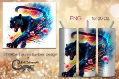 Panther | mystic Skinny tumbler sublimation design PLUS4 Product Image 1