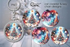 Celestial Christmas | xmas Car coaster &amp; key chain design P4 Product Image 1