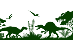 Set of 4 vector seamless prehistoric backgrounds Product Image 4