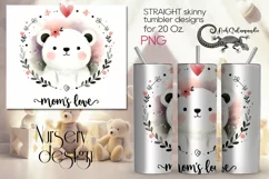Mother's day cute animals | Skinny tumbler Sublimation PLUS4 Product Image 1