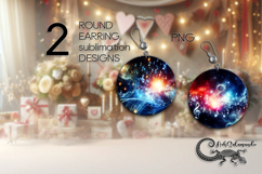 Fairy tale music | 2 Round earring Sublimation designs P4 Product Image 1