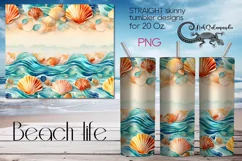 BeachLife | sea Skinny Tumbler Sublimation design PLUS4 Product Image 1