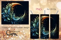Moon flowers | Magic Skinny tumbler sublimation design PLUS4 Product Image 1
