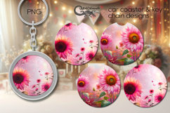 Impressionism sunflowers | fantasy coaster &amp; key chain PL4 Product Image 1
