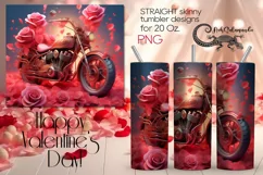 Valentine Motorcycle | bike Skinny tumbler sublimation PLUS4 Product Image 1