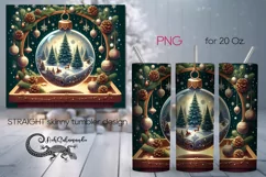 Retro Christmas | Xmas Skinny Tumbler Sublimation Design PL4 Product Image 1