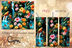 Shining tropical | Skinny Tumbler Sublimation design PL4 Product Image 1