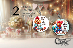 Good morning | coffee Round earring sublimation designs PL4 Product Image 1