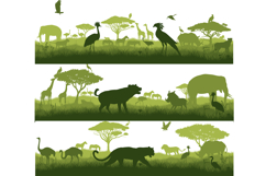 Vector 6 Seamless African Savannah Safari Patterns Bundle Product Image 2