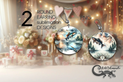 Fish On | Fishing Round earring sublimation design PL4 Product Image 1