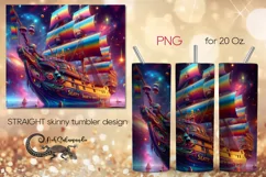 Fantasy ship | 8 Marine Skinny Tumbler Sublimation design P4 Product Image 1