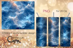 Abstract blue design | Marble Straight Skinny Tumbler PLUS4 Product Image 1