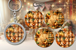 Abstract Autumn | Fall Car coaster &amp; key chain designs, PL4 Product Image 1