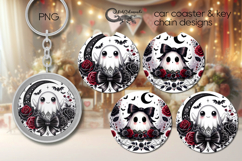 Funny ghost | Halloween Car coaster &amp; key chain design PL4 Product Image 1