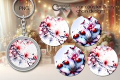 Spring lady bag | coaster &amp; key chain sublimation design Product Image 1