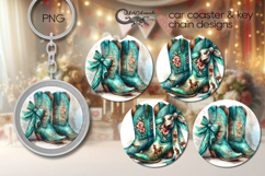 Western | american coaster &amp; key chain sublimation design P4 Product Image 1