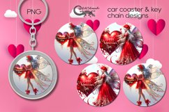 Valentine fairy | love car coaster &amp; key chain designs P4 Product Image 1