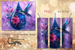 Hummingbird | Fantasy skinny tumbler Sublimation design PL4 Product Image 1