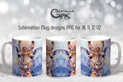 Giraffe | Modern watercolor Mug sublimation design PLUS4 Product Image 1