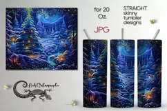 Futuristic Christmas | Xmas Sublimation tumbler design PLUS4 Product Image 1