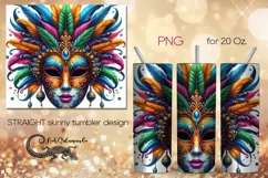 Theatrical masks | skinny tumbler Sublimation design PLUS4 Product Image 1