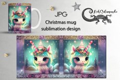 Christmas &amp; New year Unicorn | Sublimation Mug design PLUS4 Product Image 1