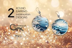 Marine quiling | Round earring Sublimation design PLUS4 Product Image 1