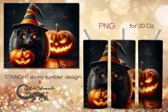 Halloween hedgehog | Skinny tumbler sublimation design PLUS4 Product Image 1