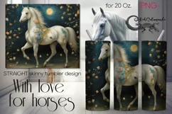 Fantasy Horses | skinny tumbler Sublimation design PLUS4 Product Image 1