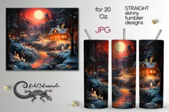 Fairy tale Christmas | Xmas Sublimation tumbler design PLUS4 Product Image 1