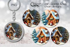 Christmas gnome | Car coaster &amp; key chain sublimation PLUS4 Product Image 1