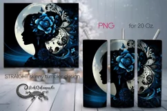 Girl silhouette | skinny tumbler Sublimation design PLUS4 Product Image 1