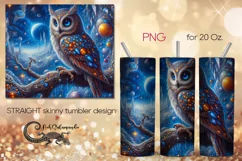 Briliant Owl | Fantasy skinny tumbler Sublimation design PL4 Product Image 1