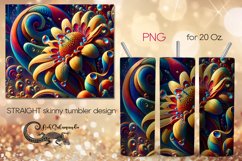 Flowers fantasy| space skinny tumbler Sublimation designs P4 Product Image 1