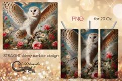 Owl | Fantasy bird skinny tumbler Sublimation design PLUS4 Product Image 1