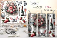 Watercolor Fashion | Pink Sublimation tumbler designs PLUS4 Product Image 1