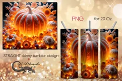 Pumpkin | Halloween Skinny tumbler sublimation design PLUS4 Product Image 1