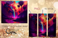 Neon Tropics | Beach Skinny Tumbler Sublimation design PLUS4 Product Image 1