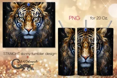 Watercolor tiger | skinny tumbler Sublimation design PLUS4 Product Image 1