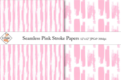 Seamless Pink Strokes Pattern Digital Papers Product Image 1